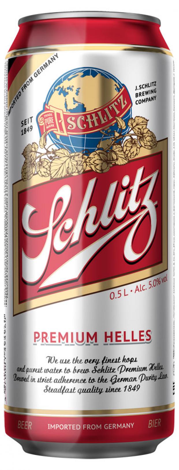 

Пиво Schlitz Premium светлое фильтрованное 5%, 500 мл