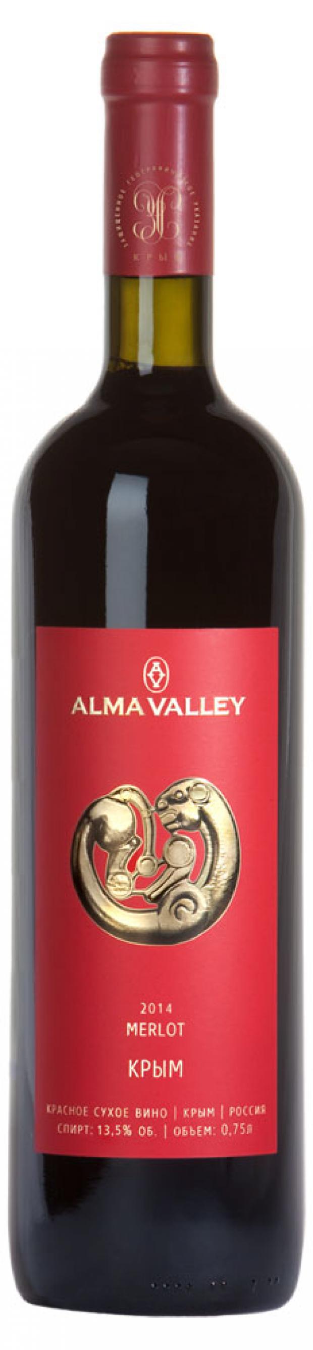 

Вино ALMA VALLEY MERLOT сухое красное Россия, 0,75 л