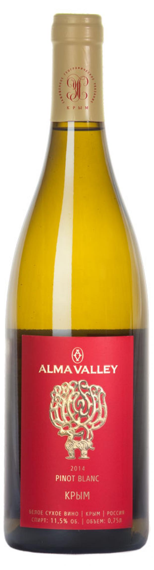 

Вино ALMA VALLEY PINOT BLANC сухое белое Россия, 0,75 л