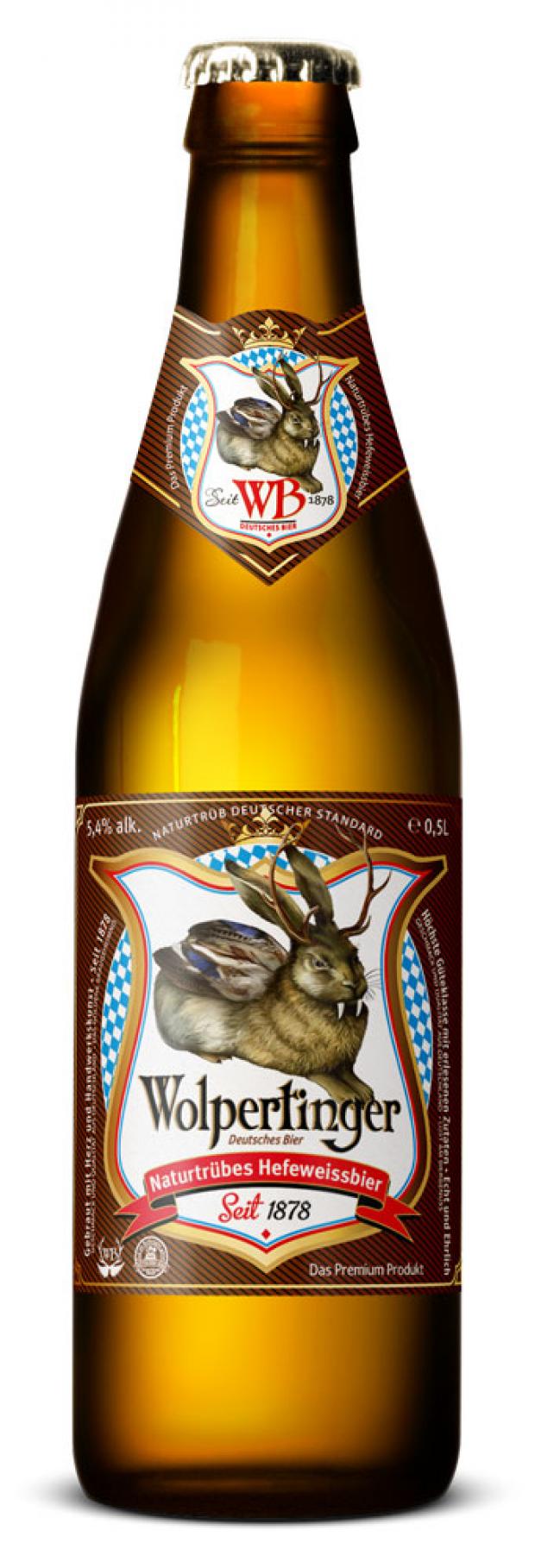 

Пиво Wolpertinger Naturtrubes Hefeweissbier светлое нефильтрованное 5,4%, 500 мл
