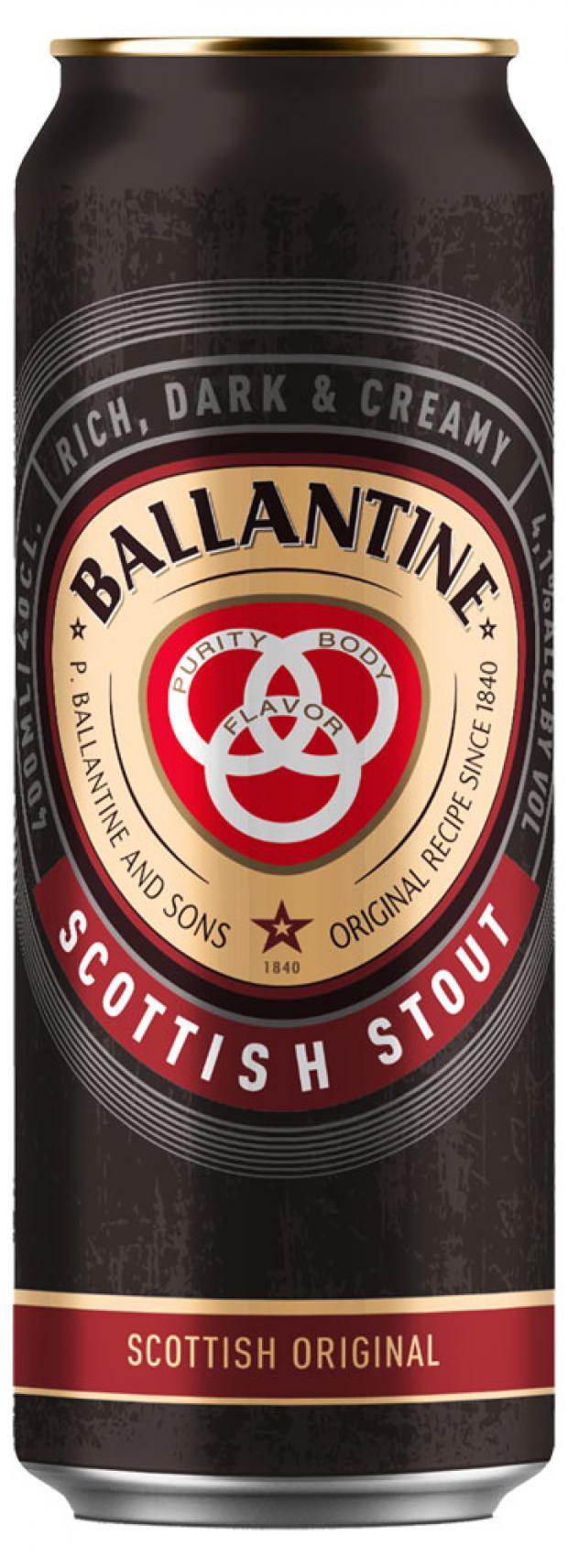 

Пиво Ballantine Stoutемное светлое фильтрованное 4,1%, 400 мл