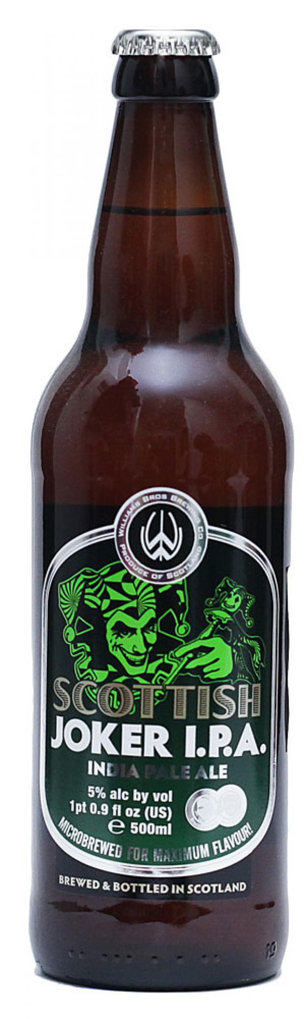

Пиво Williams Bros Joker IPA светлое фильтрованное 5%, 500 мл