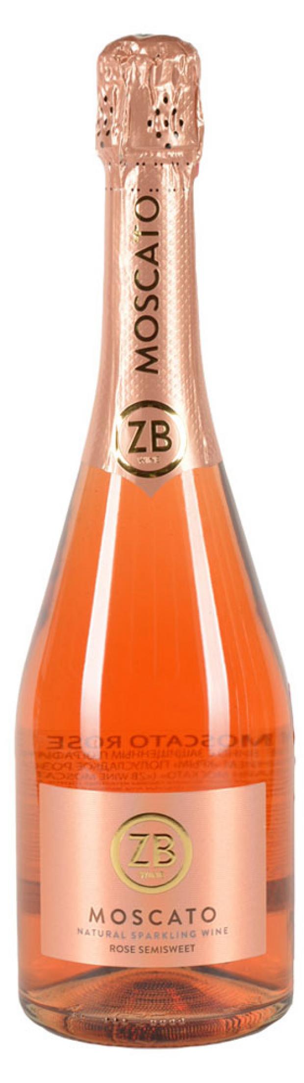 Игристое вино ZB Wine Moscato розовое полусладкое Россия, 0,75 л