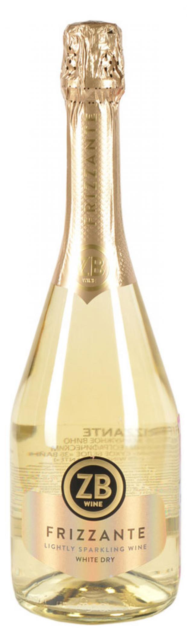 Игристое вино ZB Wine Frizzante белое сухое Россия, 0,75 л