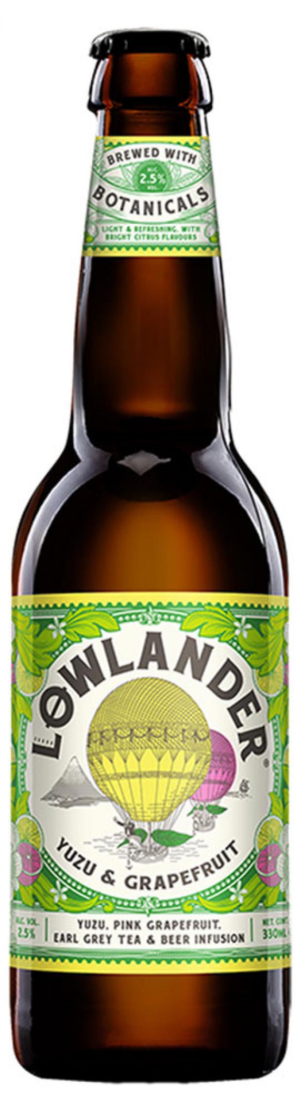

Пивной напиток Lowlander Beer Yuzu & Grapefruit с цитрусом юдзу соком розового грейпфрута чаем с бергамотом светлый фильтрованный 2,5%, 330 мл