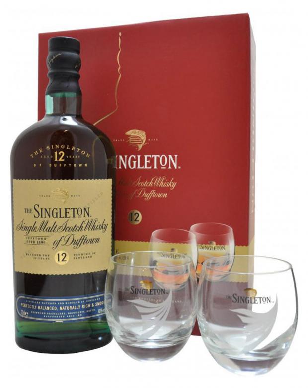 

Виски The Singleton of Dufftown 12 Year Old с двумя стаканами в подарочной упаковке Шотландия, 0,7 л