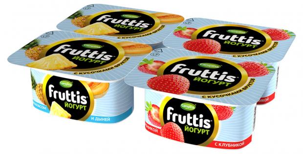 

Йогурт Campina Fruttis клубника-ананас-дыня 3%, 110 г