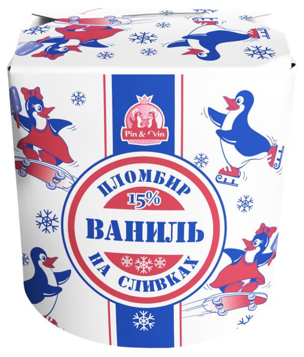 

Мороженое Pin&Vin Пломбир на сливках 15%, в картонном боксе, 300 г