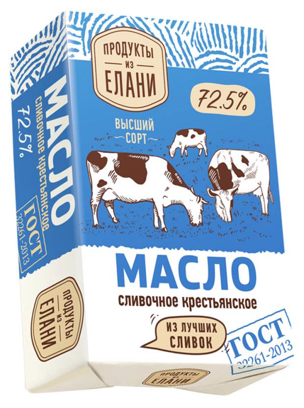 

Масло сливочное «Продукты из Елани» Крестьянское 72,5%, 180 г