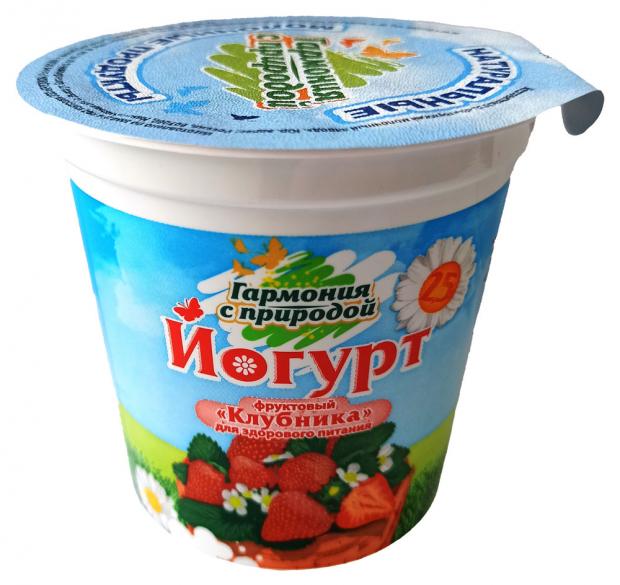 

Йогурт фруктовый «Гармония с природой» Клубника 2,5%, 335 г