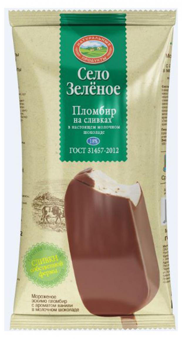 

Мороженое «Село Зеленое» пломбир эскимо на сливках, 80 г