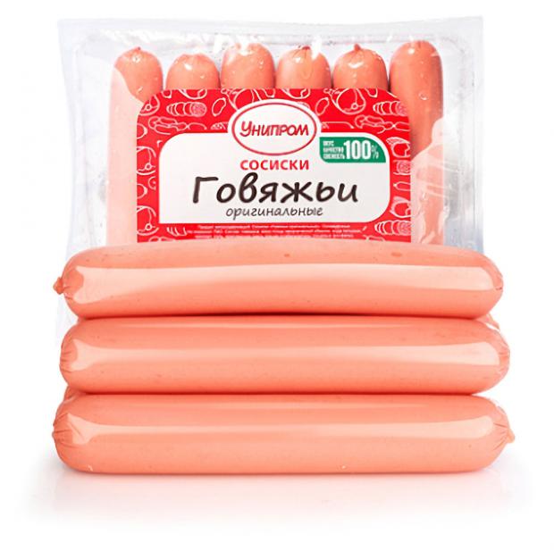 

Сосиски «УНИПРОМ» Говяжьи Оригинальные, 350 г