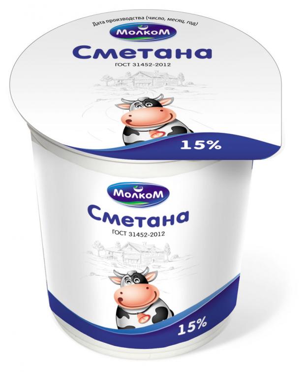 

Сметана «МОЛКОМ» 15%, 400 г