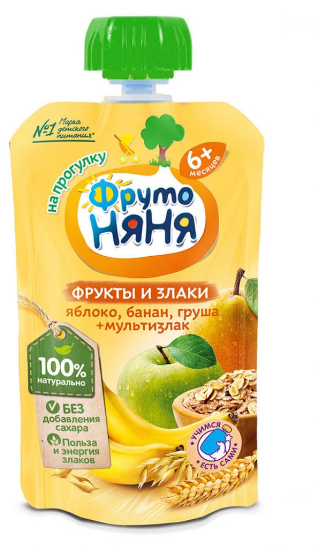 

Пюре «ФрутоНяня» из яблок бананов и груш со злаками с 6 мес, 130 г