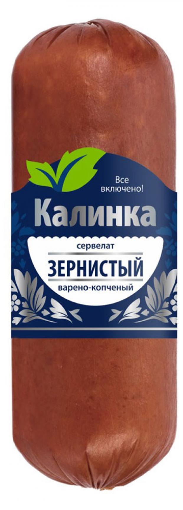 

Колбаса варено-копченая «Калинка» Сервелат зернистый, 330 г