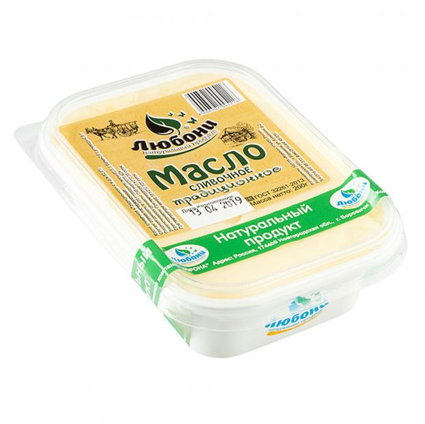 

Масло сливочное «Любони» Традиционное 82,5%, 200 г