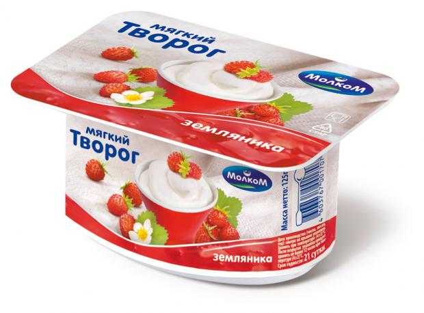

Творог мягкий «МОЛКОМ» 6% Земляника , 125 г