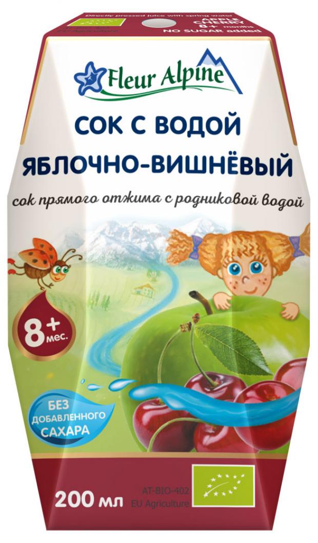

Сок яблочно-вишневый Fleur Alpine с родниковой водой с 8 мес, 200 мл