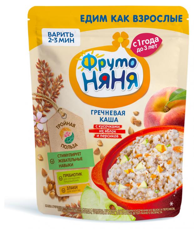 

Каша молочная «ФрутоНяня» гречневая с кусочками яблок и персика с 1 года, 200 г