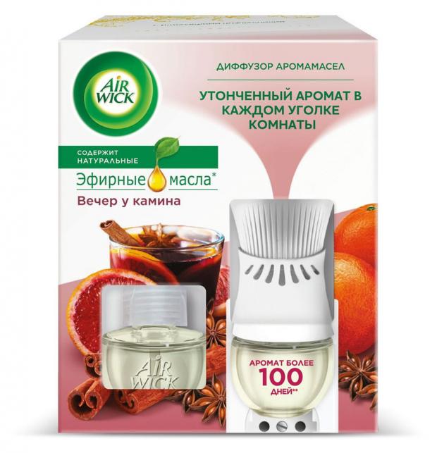 

Диффузор аромамасел AirWick Вечер у камина со сменным флаконом, 19 мл
