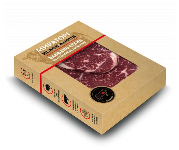 

Стейк из мраморной говядины «Мираторг» Black Angus SKIN Баффало, 300 г