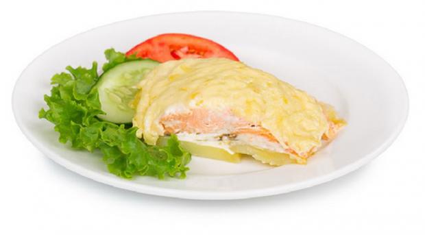 

Рыба горбуша с помидорами и сыром «Есть вкусно и полезно», 350 г