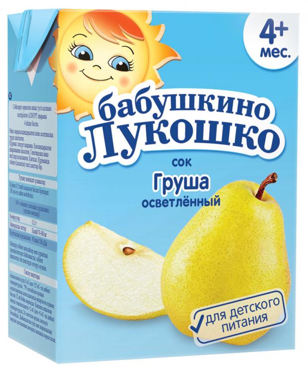 

Сок «Бабушкино Лукошко» грушевый осветленный с 4 мес, 200 мл