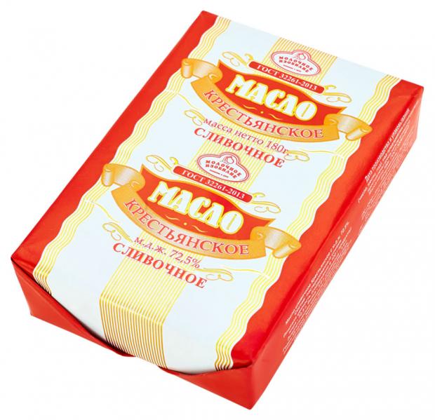 

Масло сливочное «Молочное изобилие» Крестьянское 72,5% , 180г