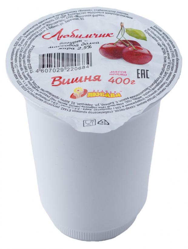 

Йогурт «Любимчик» Вишня 2,5%, 400 г