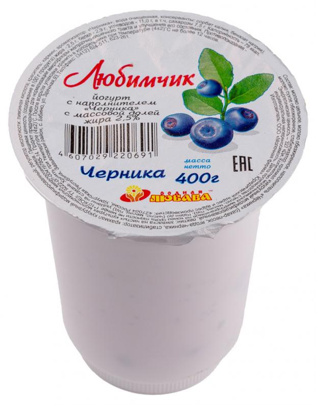 

Йогурт «Любимчик» Черника 2,5%, 400 г