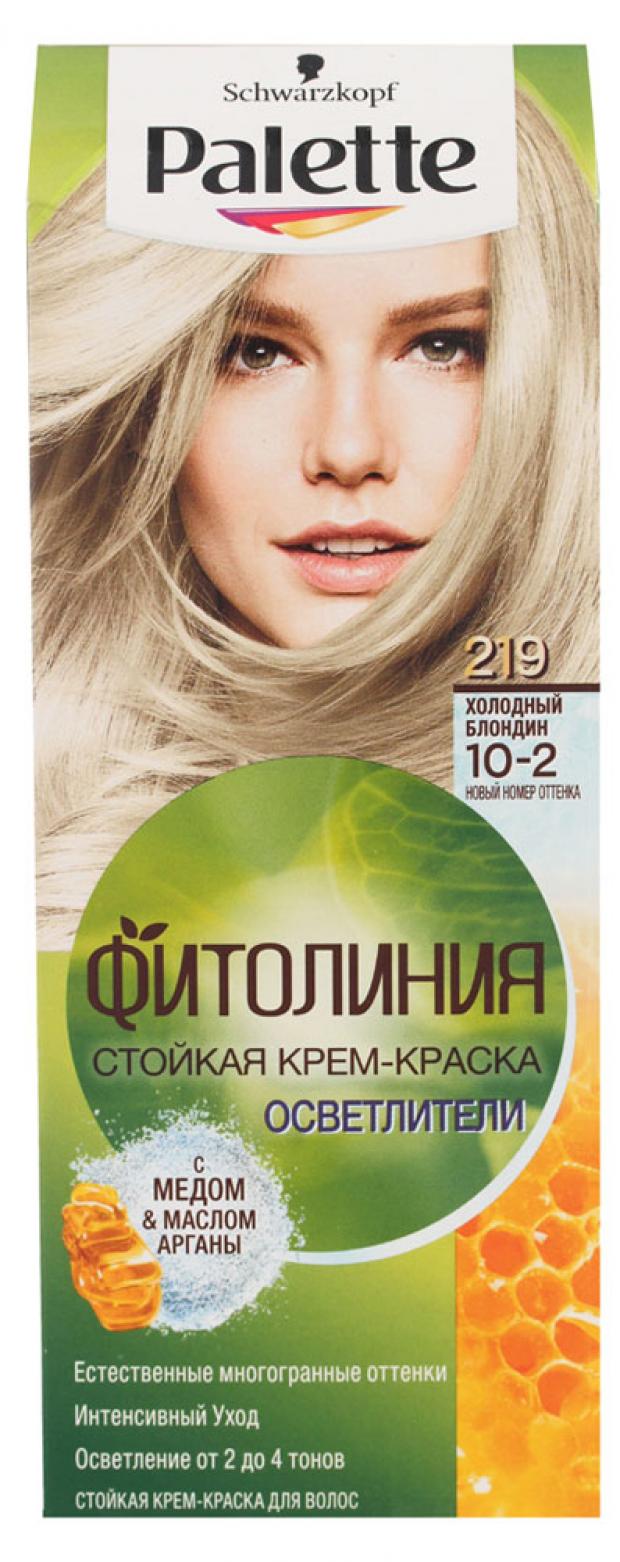 

Крем-краска для волос Palette Фитолиния холодный блондин тон 10-2