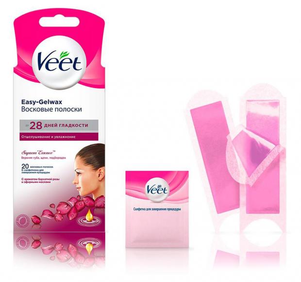 

Восковые полоски для лица Veet, 20 шт