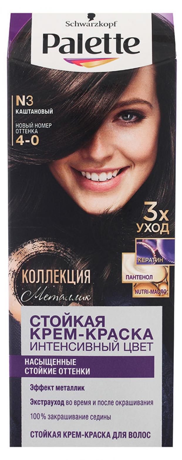 фото Крем-краска для волос palette каштановый тон n3