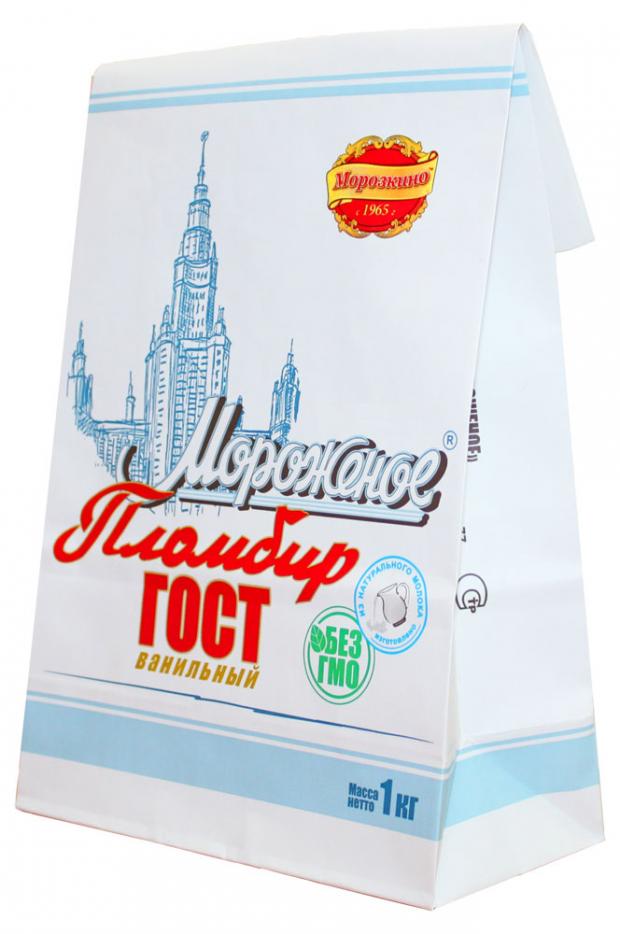 

Мороженое «МОРОЗКИНО» Пломбир Ванильный ГОСТ, 1 кг