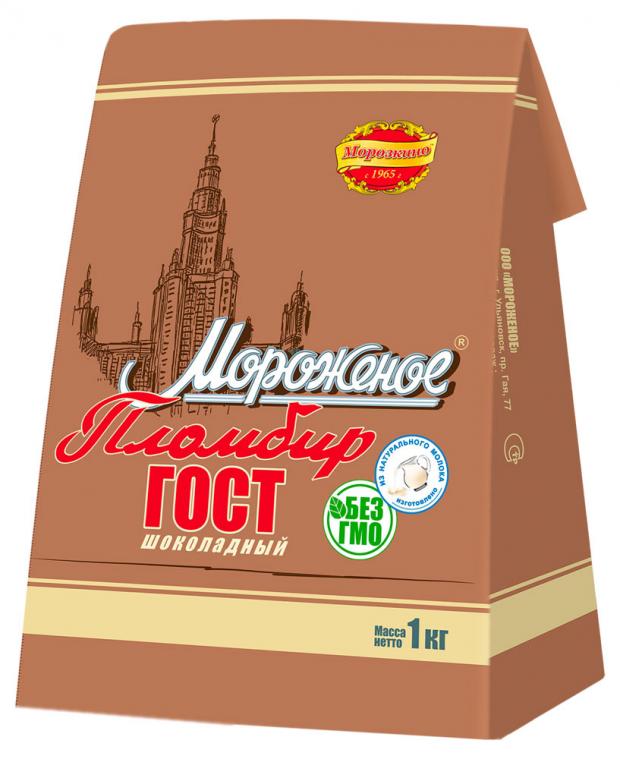 

Мороженое «МОРОЗКИНО» Пломбир Шоколадный ГОСТ, 1 кг