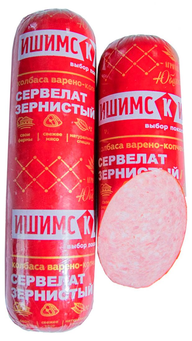

Колбаса варено-копченая «Ишимский» Сервелат Зернистый (0,7-1 кг), 1 упаковка ~1 кг