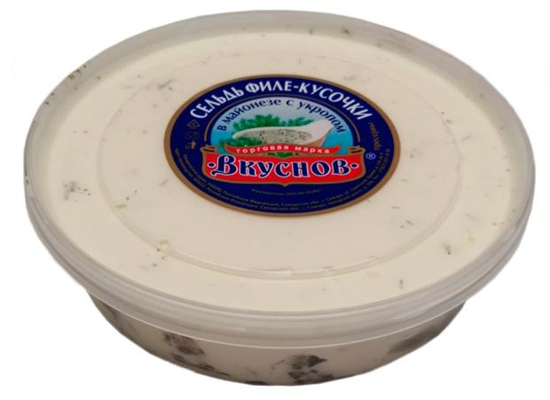 

Сельдь филе-кусочки «Вкуснов» в майонезе с укропом, 350 г