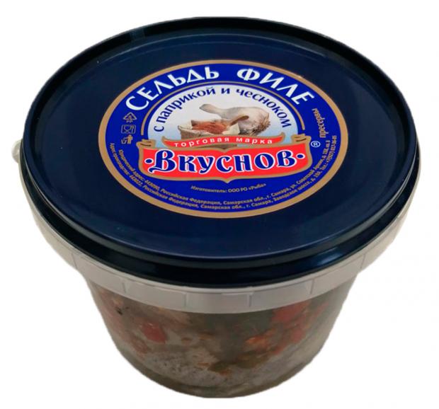 

Сельдь филе в масле «Вкуснов» с паприкой и чесноком, 550 г