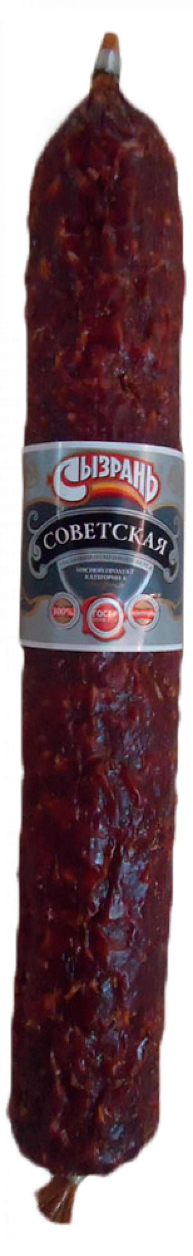 

Колбаса сырокопченая «Сызрань» Советская (0,3-0,6 кг), 1 упаковка ~ 0,4 кг