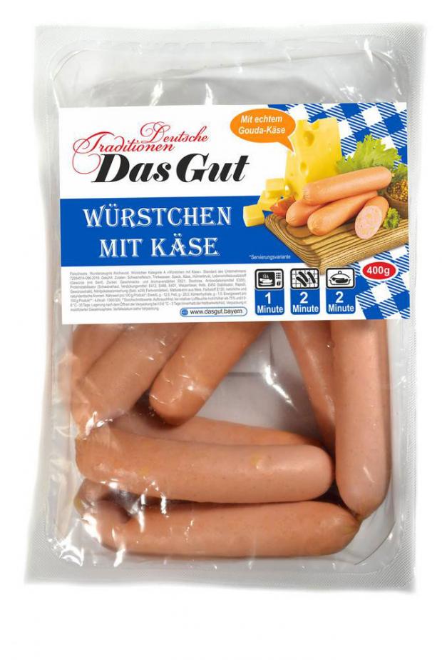 

Сосиски DAS GUT с сыром, 400 г