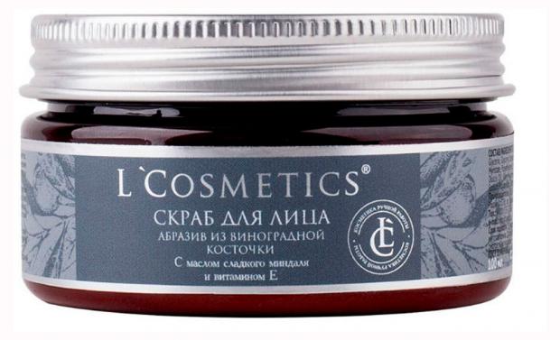 

Скраб для лица LCosmetics со скорлупой виноградной косточки, 100 мл