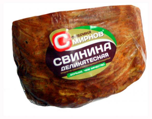 

Свинина копчено-вареная «Фабрика Смирнов» Деликатесная (0,25-0,35 кг), 1 упаковка ~0,3 кг