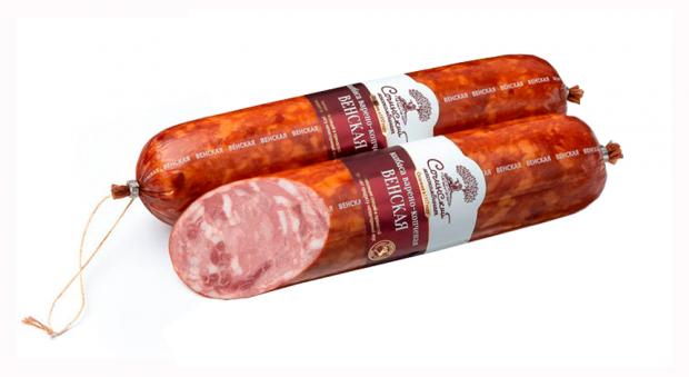 

Колбаса варено-копченая «Сочинский мясокомбинат» Венская (0,6-0,85 кг), 1 упаковка ~0,8 кг