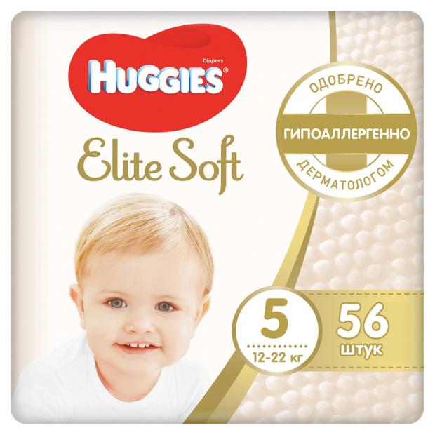 

Подгузники Huggies Elite Soft 5 (12-22 кг), 56 шт