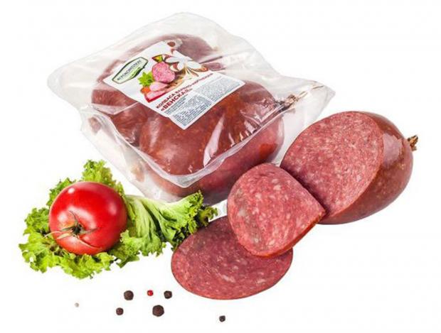 

Колбаса варено-копченая «Агрокомплекс Натуральные Продукты» Венская (0,8-1,2 кг), 1 упаковка ~ 1 кг