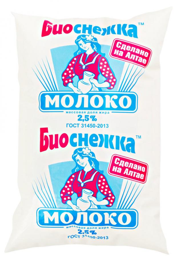

Молоко питьевое «Биоснежка» пастеризованное 2,5%, 900 мл
