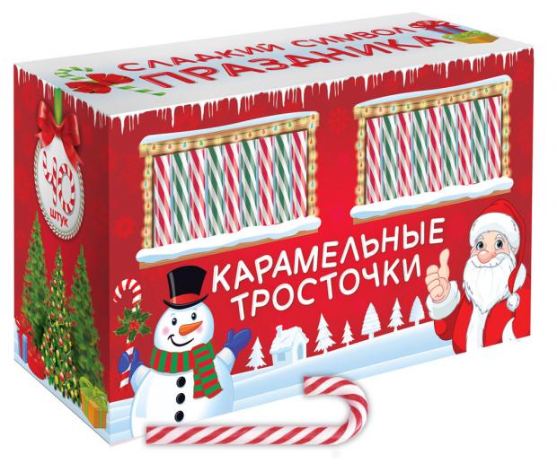 

Карамельные трости «Сладкая Сказка» со вкусом яблока и клубники, 15 г