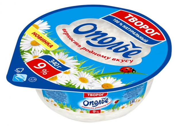 

Творог «Ополье» 9%, 350 г