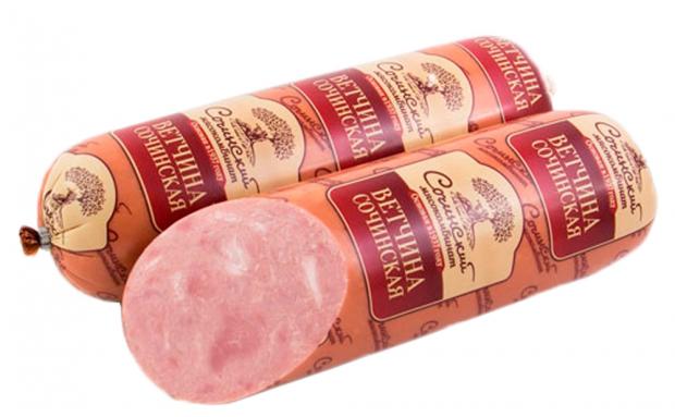

Ветчина «Сочинский мясокомбинат» Сочинская (0,7-1,1 кг), 1 упаковка ≈1,1 кг