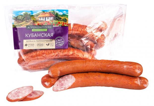 

Колбаса полукопченая «Агрокомплекс Выселковский» Кубанская (0,8-1,2 кг), 1 упаковка ~ 1 кг